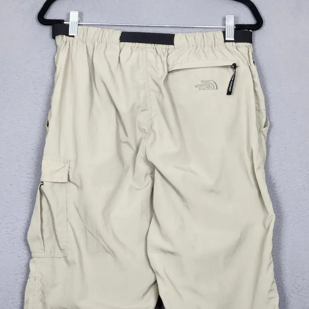 The North Face Pants Mens 32x30 Beige Cordura Nylon Hiking Cargo Stow Belted